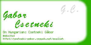 gabor csetneki business card